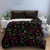 Colorful Music Note Pattern Decoration Multiple Sizes Kid'S And Adults' Bedroom Exquisite 3Pc Bedding Set, Gift