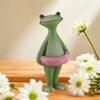 Resin Surfing Frog Statue Cute Style Small Frog Ornament Swimming Frog Figurine  Office Desk