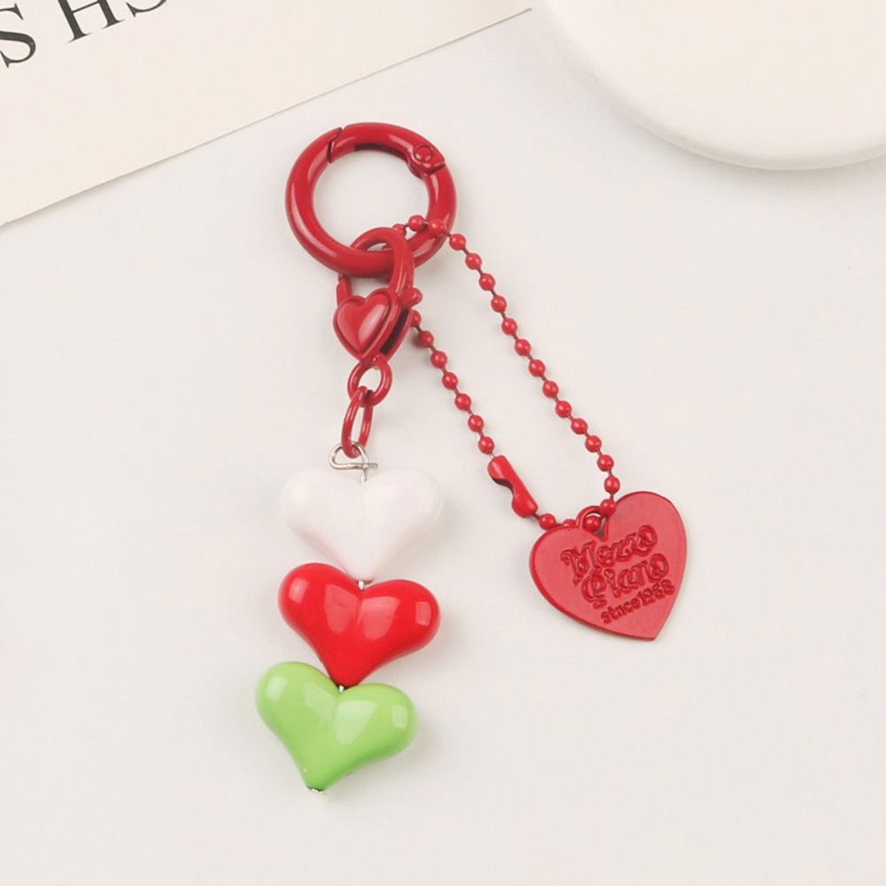 Heart Key chain Colorful Keychain pendant 2024 Earphone Case Pendant  Bag