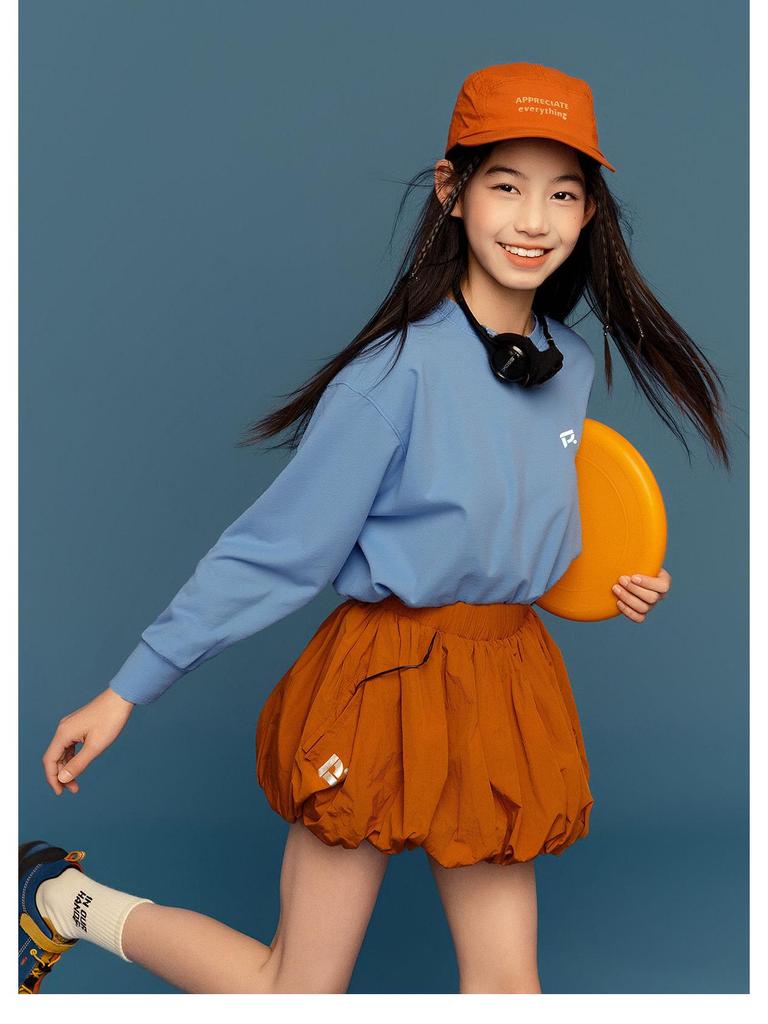 Tao Town Girls' Long-Sleeve Fashionable Loose Top - Versatile Spring/Autumn 2025