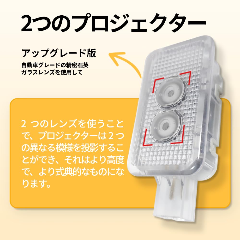 New Dual Lens LED Courtesy Light, For Subaru Dedicated Door Welcome Light, Logo Projection