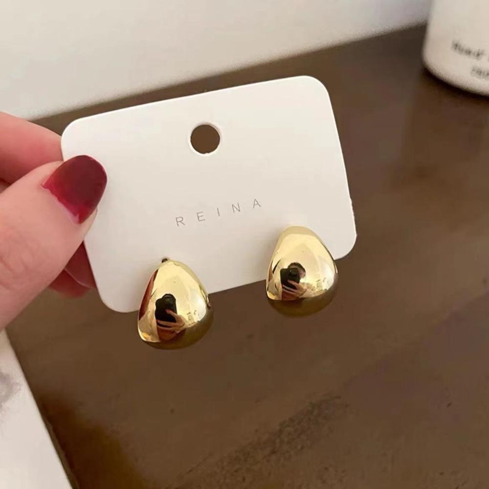 Golden Circle Earrings for Women 2025 New Ear Buckles, Light Luxury, High-end Sensory Ring Earrings, No Need To Pick Earrings When Sleeping