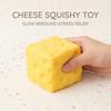 Aesthetic Giant Cheese Squishy: Realistic Food Squeeze Toy, Solid Maltose Fidget Block, Premium Desktop Edc Ornament New