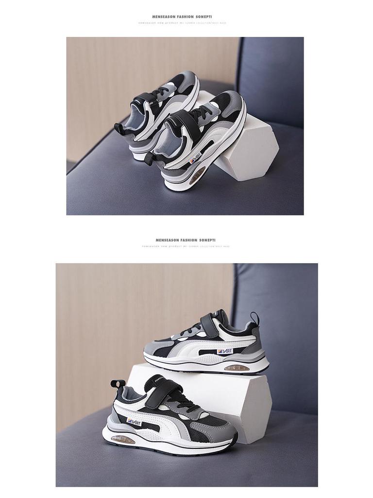 Boys' Mesh Breathable Sports Running Shoes - 2025 Autumn Collection for Ages 3-12