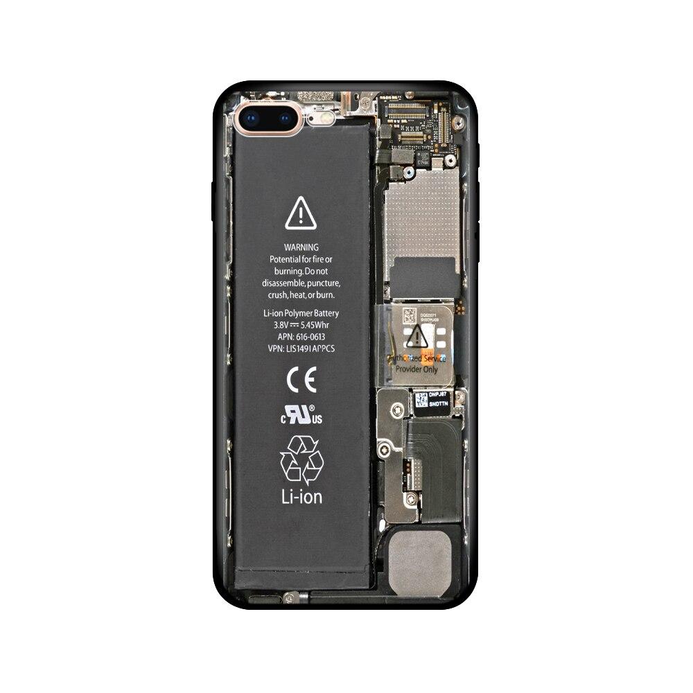 For Iphone 7 8 Case Silicon Soft Tpu Shell Cover For Apple iPhone 7 8 Plus Bag Funda Coque Etui Bumper Paiting Black Tpu Case