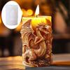 Dinosaur Wings Relief Cylindrical Candle Silicone Mold Unfolded Wings Relief Cylindrical Resin Mould Dragon Relief Gypsum Molds