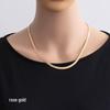 Flat Snake Bone Clavicle Necklace - Non-Fading, Unisex Matching Chain Jewelry