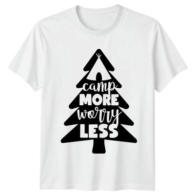 Camp More Worry Less TShirt Camping Outdoors Birthday Gift For Him And Her
