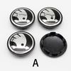 For Skoda 56mm/65mm Car Wheel Center Hub Caps Logo Rapid Kodiaq Fabia Karoq Laura Superb VRS Yeti Octavia Y1  Scala Tire Decoration