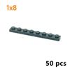 DIY Thin Figures Bricks 1x8 Dots Building Blocks 9 Colors Educational Creative Size Compatible With 3460 Toy For Children 50pcs