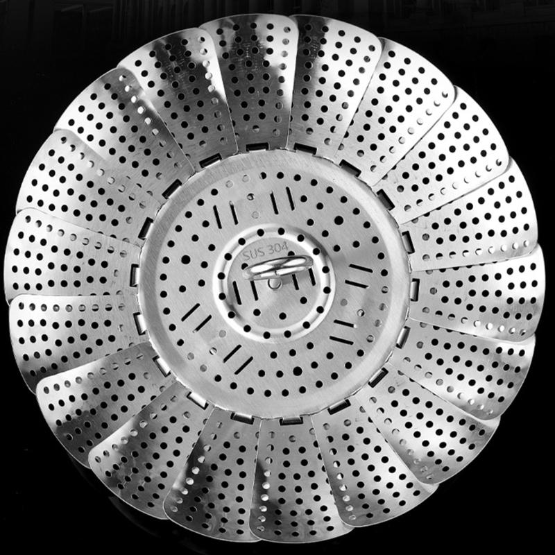 Adjustable Steaming Rack Stainless Steel Tableware Steamers Perfect for Various Food Sizes and Cooking Requirements