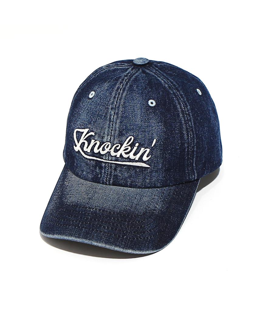 OGARP Washed Denim Knockin Logo B.B Cap Darkblue