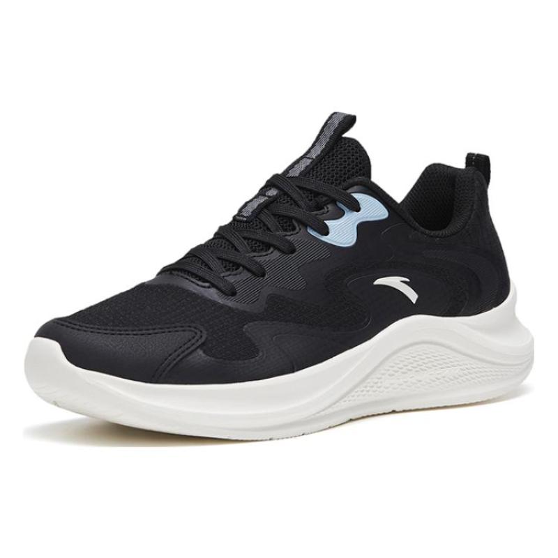 Anta Walk Slip Resistant, Abrasion Resistant, Breathable Low Top Running Shoes Women's Black Blue Sneakers 922315573-2