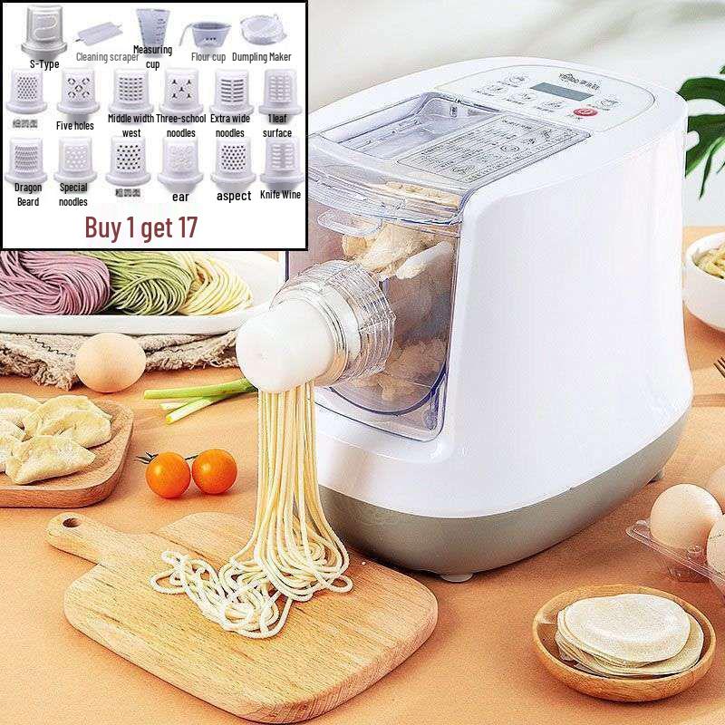Compact Electric Multifunctional Noodle Maker: Automatic Dough Press, Kneader, and Dumpling Skin Mixer