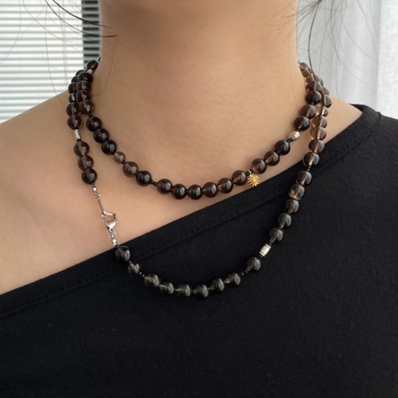 Odds&ends Smoky Stone Necklace 8mm