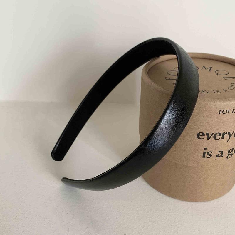 Stylish Women's And Girls PU Leather Headbands 2CM Width Ladies Hair Hoops Accessory