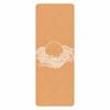 Natural Cork Rubber Yoga Mat Custom Printed Chakra Pattern Non Slip Sweat Absorbent Fitness Pilates Exercise Pad Home Gym Mat