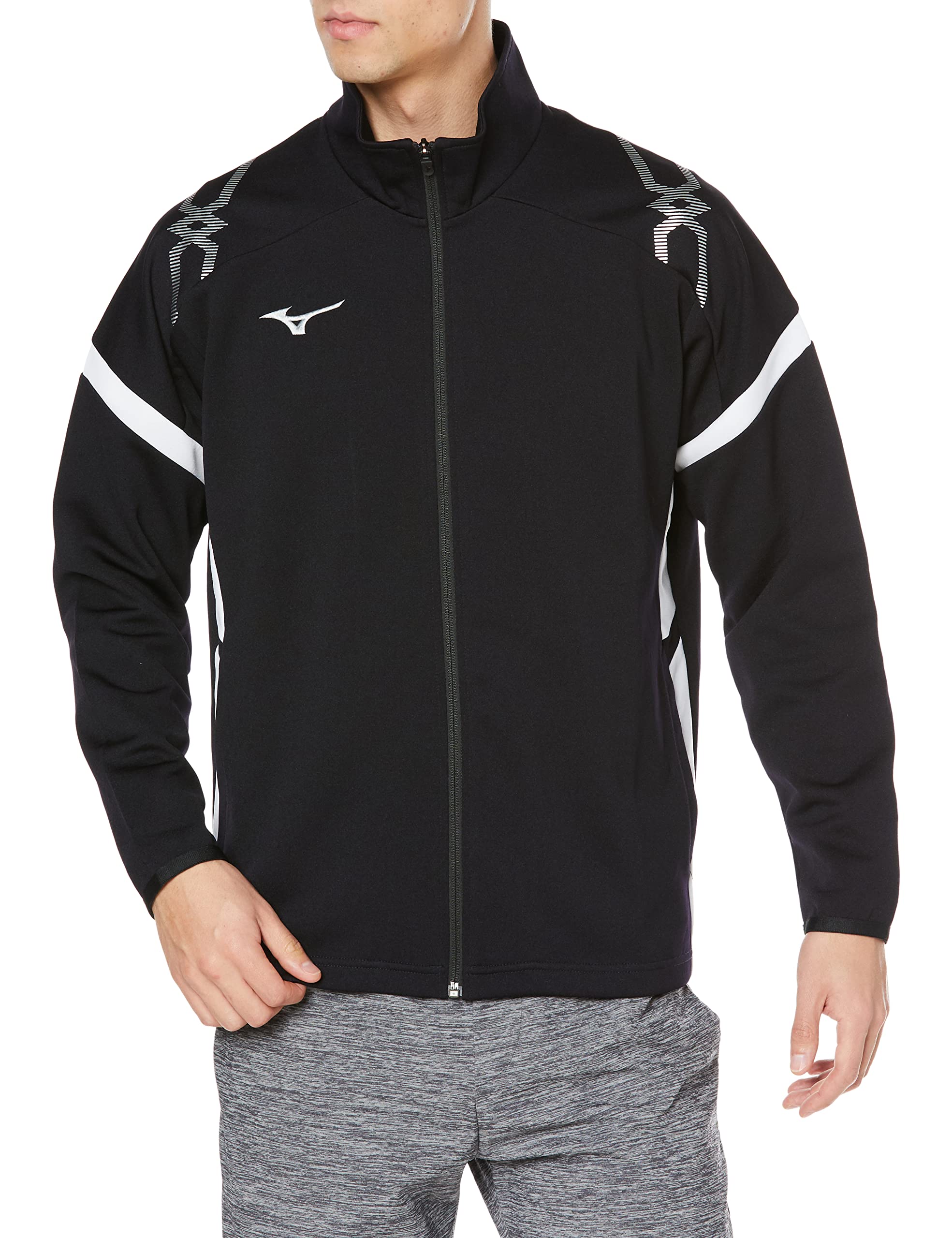 

Mizuno MC Line Training Deep Size 32MCA110 Warm-Up Jacket, Sweat-Wicking, Quick-Drying, Wear, Navy, L,