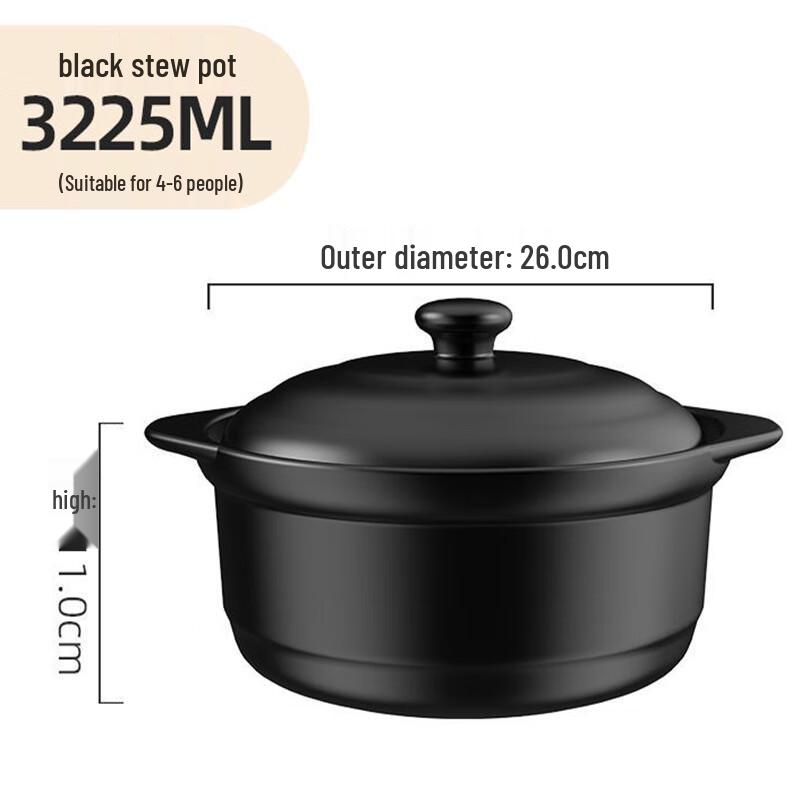 Lichuan Huaxing Black Clay Pot for Gas Stoves
