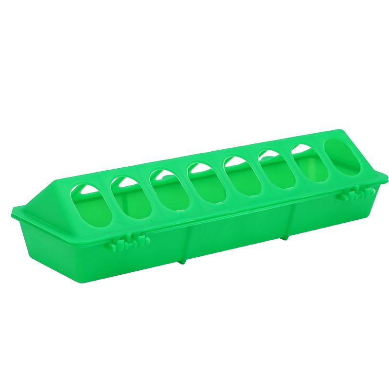 30cm Chick Bird Feeder Trough Pigeon Feeding Ground Pheasant Feeding Bucket Chick Plastic Flip-Top Chicken Farming Tool