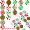 500pcs/Roll Round Window Display Sealing Sticker Decorative Gift Box Self-adhesive Stickers Christmas Decor
