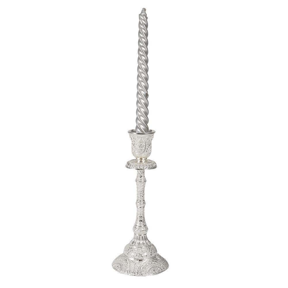 4Pcs Modern Style Long Shape Candle Set Home Christmas Wedding Decoration Ornament (Silver)