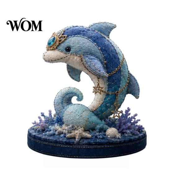 Meeres-Tier-Zubehör-Set DIY Patchwork-Puppe-Set, Handgemachtes Wichtel-Nähset Stoff für Heimdekoration, Stoff-Cartoon-Drachen-Bastelset Anfänger Dekorativ