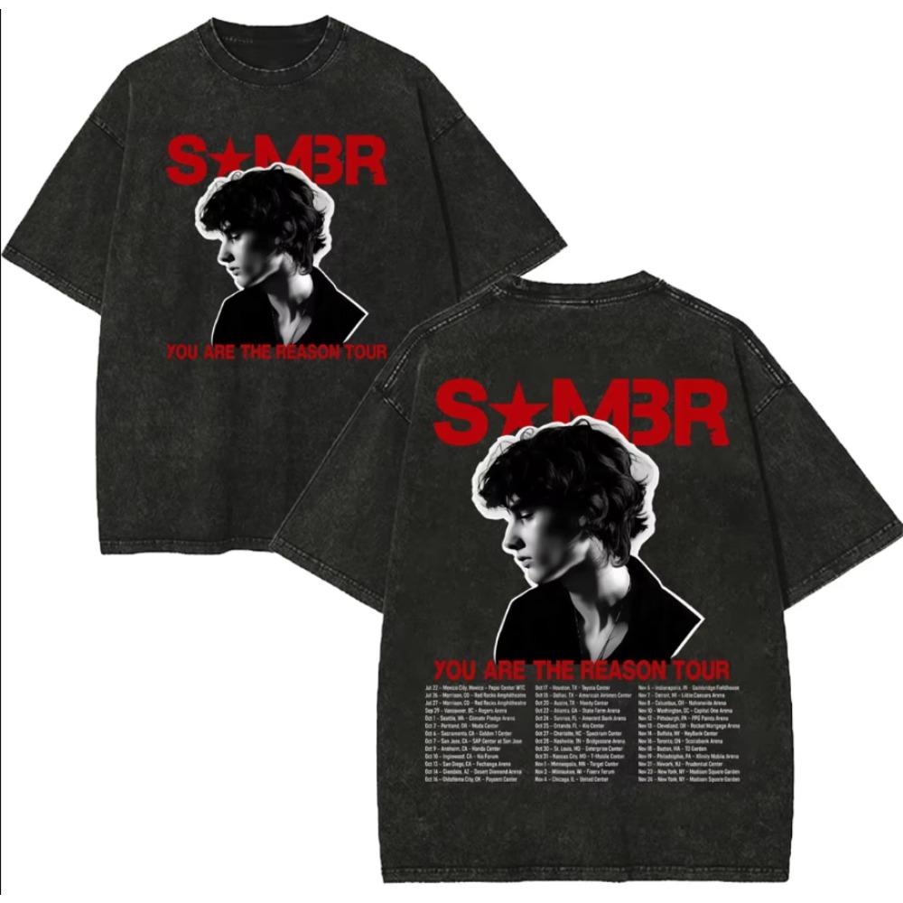 Vintage Washed Rock Singer Double Sided Print TShirt World Tour Music You Are The Reason Tour Women Unisex Unisex Shirt