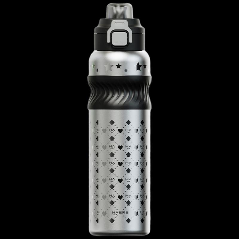 HAERS HGD-950 Dual-Drink Stainless Steel Sport Bottle