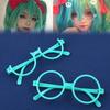 Miku Hatsune Anime Cosplay Eyewear Frame Plastic Resin Material Gift Glasses