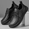 38-46 Men's Plus Size Fashionable Solid Color Retro Outdoor Casual Leather Shoes Business Casual Shoes