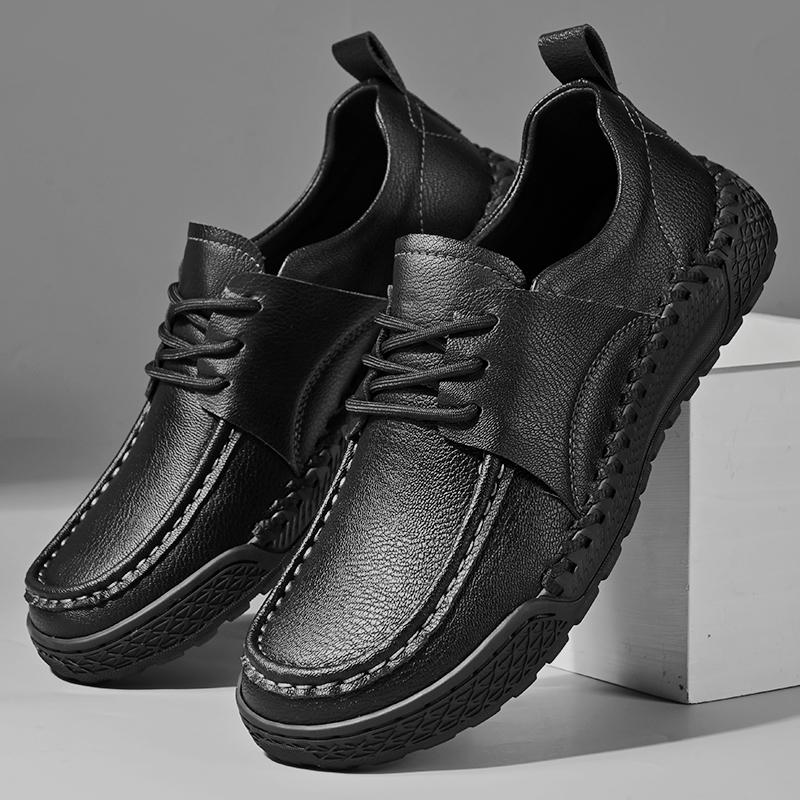 38-46 Pánská nadměrná velikost Módní Jednobarevné Retro Outdoorové Ležérní Kožené Boty Business Casual Boty