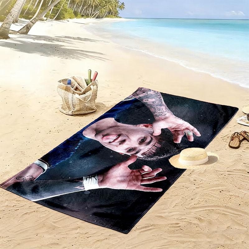 Enzo Fernandez Print Beach Towel, Large Soft Quick Dry Towel for Beach Camping Swimming