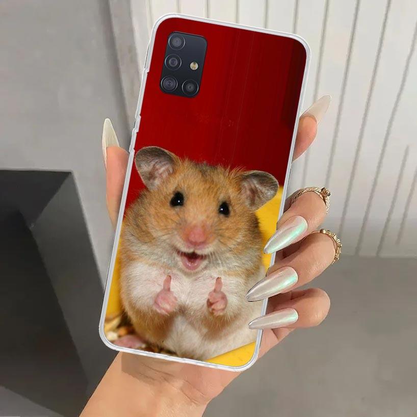 Cute Lovely Pet Hamster Phone Case for Samsung Galaxy A52 A32 A22 A12 A02S A50S A30S A10S Note 20 Ultra 10 Plus S10 A31 A20 A71