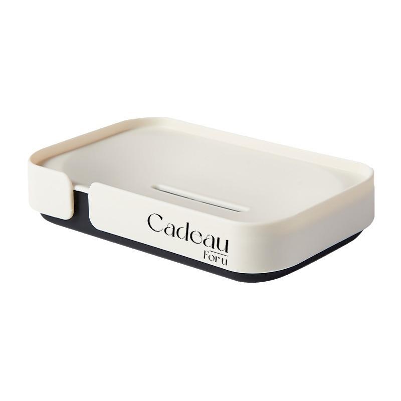 Minimalist Double-Layer Draining Soap Holder - Luxury Plastic Bathroom Countertop Dish