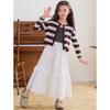Girls' Fashionable Lace White Skirt For Summer, Long-style Children's Princess Cake Skirt