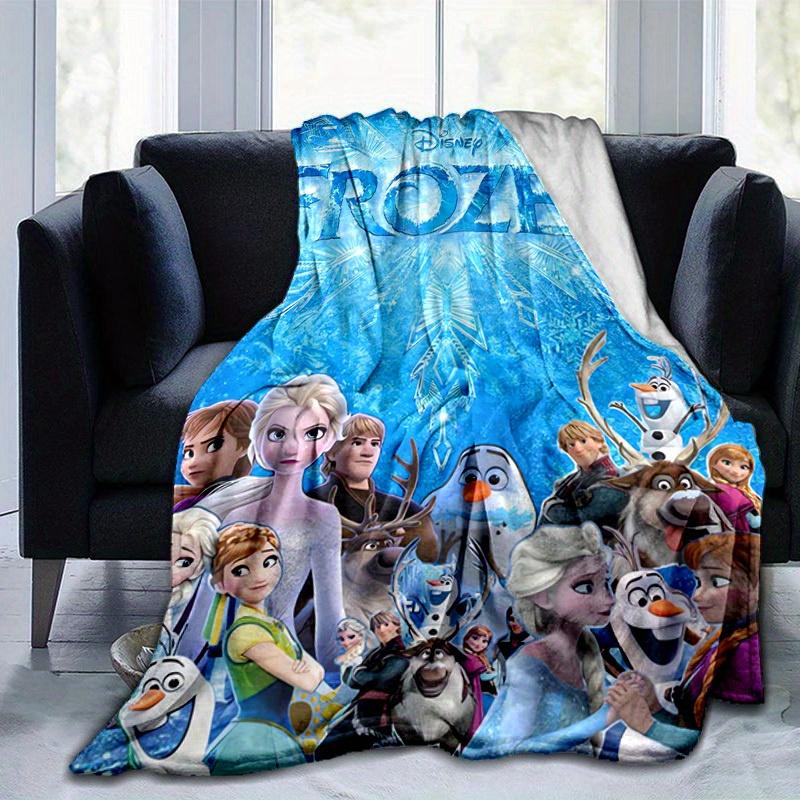 1 szt., Disney Kraina Lodu Elsa Anna Olaf Bałwan Koc Rzutowy Idealny do Wystroju Domu, Pokrowiec na Kanapę, Podróży, Kempingu, Samochodu, Plaży, Biura, Drzemki