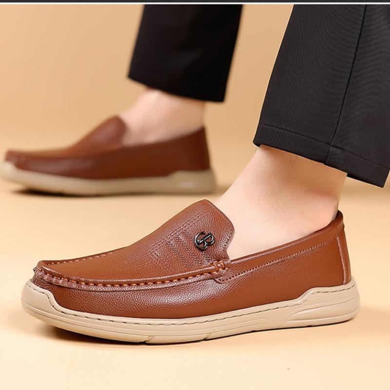 Мода Мода Воловья кожа Обувь для вождения для мужчин Весна Осень Мягкая подошва — фото 4