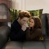 T-Twilight Movie Cushion Cover Natural Linen Organic Fabric Double-Sided Printing Sofa Home Decor Gift Pillow Case