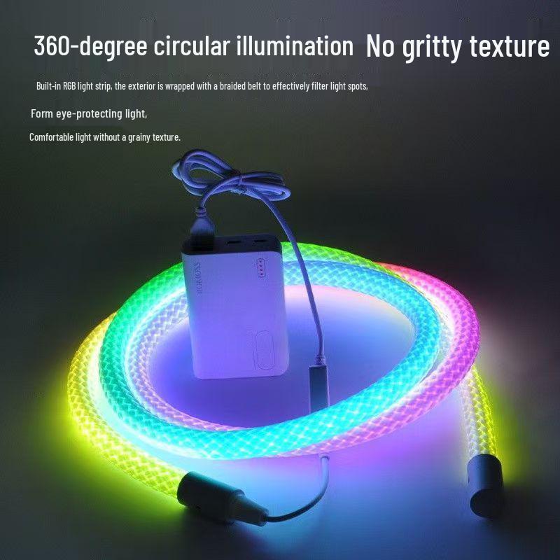 360° RGB LED Dragon Scale Neon Light Strip - Waterproof & Color-Changing