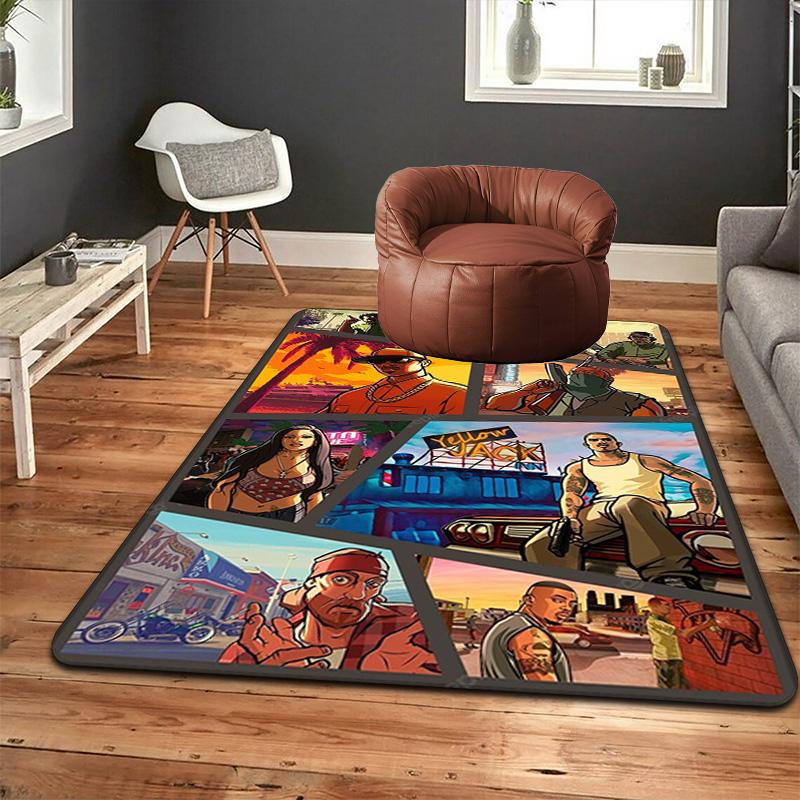 GTA Rug Floor Mat for Living Room or Bedroom Soft and Comfortable Carpet a Gift for Birthday and Holiday.MFF0918545