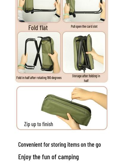 Kids' Portable Folding Stool & Pencil Case for Camping, Fishing, and Travel