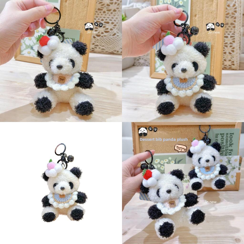 Plush Panda Keychain With Scarf And Flower Decoration For Kids And Collectors