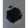 Unisex Oversized Baumwoll-Hoodie Mit 3D-Stickerei Streetwear Hip Hop Stil Lockere Passform Grau Schwarz