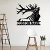 Metal Reindeer Wall Art, Black Iron Silhouette, Adhesive Decorative Sculpture, Indoor Hanging Sign, Home Decor