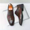 Fashion Leather Shoes for Men Gentleman Oxfords Lace Up Male Wedding Party Office Work Shoes Elegant Designer Brand Dress Shoes for Men