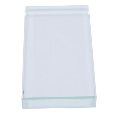 Paletky na nehtové umění Míchání barev Skleněný obdélník Míchání make-upu Držák na lepidlo na umělé řasy