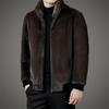 2025 Men's Winter Mink Fur Jacket: Stand Collar, Stylish & Casual Coat for Young and Middle-Aged Men