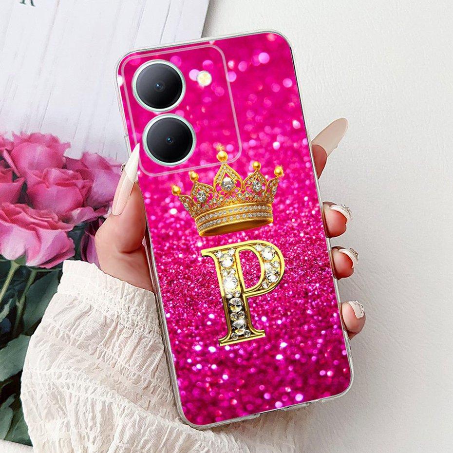 Fashion Letter Phone Case For Vivo Y36 5G (V2248) / Y27 5G (V2302) Clear TPU Slim Cover For Vivo Y36 Y27 5G Soft Silicone Cases