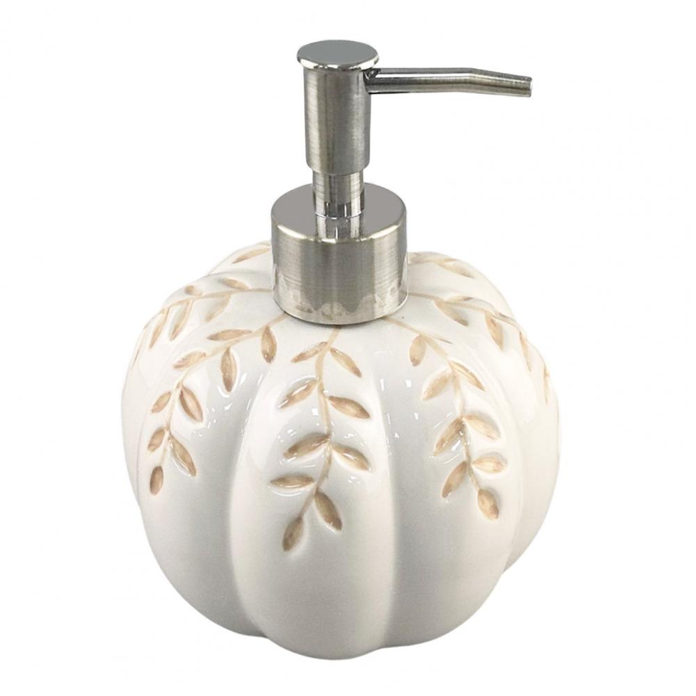 Pumpkin Soap Dispenser Halloween Pumpkin Ceramic Soap Dispenser for Fall Bathroom Kitchen Decor Refillable Hand for Halloween белый